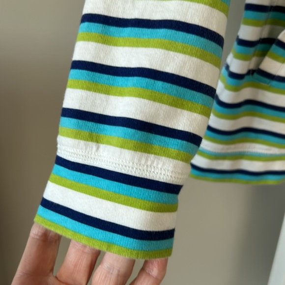 Tommy Bahama Striped Aruba Full-Zip Sweatshirt /Jacket w Pockets Green Aqua Navy - Picture 6 of 10